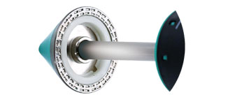 Design de haste central de uma peça