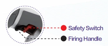 Interruptor de segurança e punho de disparo oculto